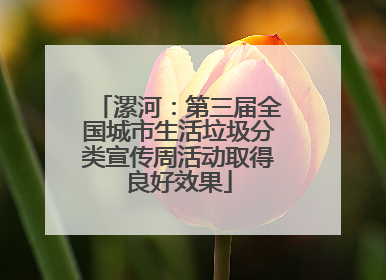 漯河：第三届全国城市生活垃圾分类宣传周活动取得良好效果